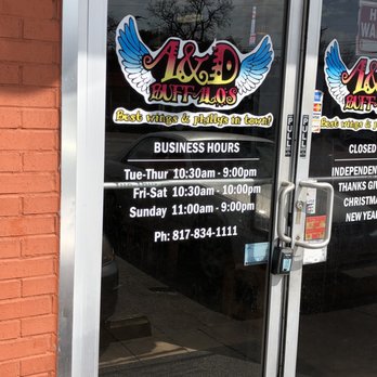 A & D Buffalos - the front door of a business - Chicken Wings Near Me - Haltom City, Texas