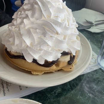 Mr. Pancake - Banana Split waffle! - American Near Me - Wisconsin Dells, Wisconsin Mr. Pancake - Banana Split waffle! - American Near Me - Wisconsin Dells, Wisconsin