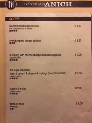 Menu photo 1 Gasthaus Anich Innsbruck, 7