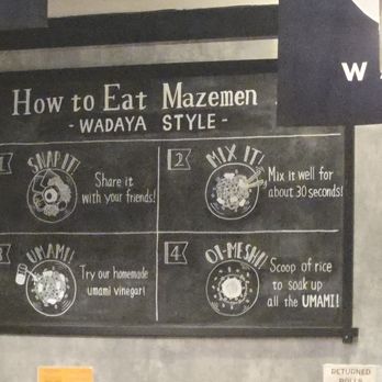 Wadaya - How to eat Mazemen, step by step - Ramen Near Me - Costa Mesa, California