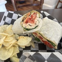 Taylor Deli - Turkey pesto grinder on a wrap