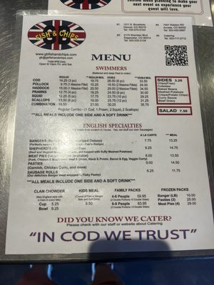 Menu photo 5 GB Fish & Chips Denver, CO