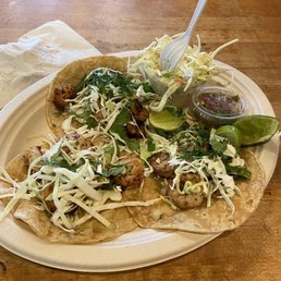 Shrimp tacos for lunch