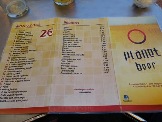 Menu photo 1 Planet Beer Seville, SE