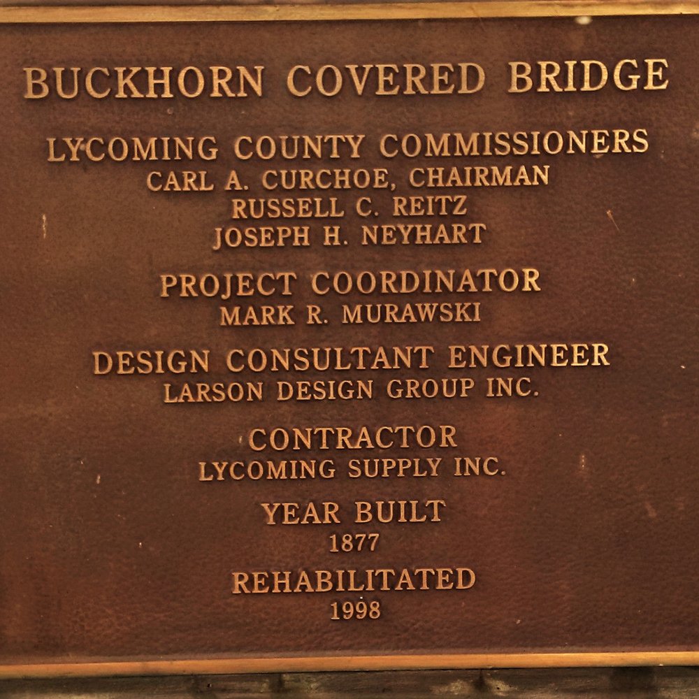 Buckhorn Covered Bridge - Marker - Landmarks & Historical Buildings Near Me - Cogan House Township, Pennsylvania Buckhorn Covered Bridge - Marker - Landmarks & Historical Buildings Near Me - Cogan House Township, Pennsylvania