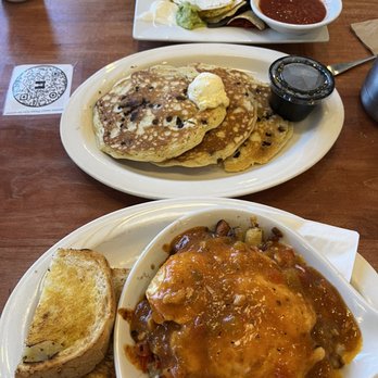 The Delectable Egg - Fiesta Skillet, chocolate chip pancake, Breakfast Quesadilla - Breakfast & Brunch Near Me - Denver, Colorado