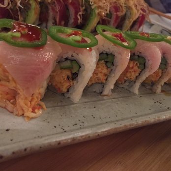 NORI - So good!! This was a spicy roll with yellowtail and a jalapeño on top. One of my favs - Sushi Bars Near Me - Phoenix, Arizona NORI - So good!! This was a spicy roll with yellowtail and a jalapeño on top. One of my favs - Sushi Bars Near Me - Phoenix, Arizona