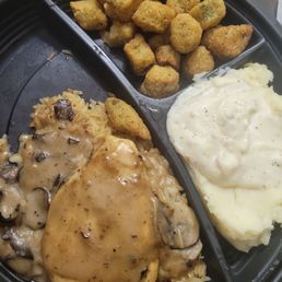 Sad portion of chicken and rice