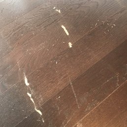 Holes (VERY deep scratches) in the floor. Holes (VERY deep scratches) in the floor.