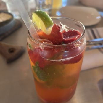 CUCINA Enoteca - roasted garlic + rosemary focaccia + whipped ricotta, Mocktail, - Italian Near Me - Irvine, California
