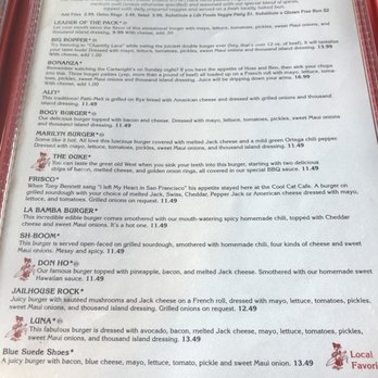 Cool Cat Cafe - Menu - Burgers Near Me - Kihei, Hawaii