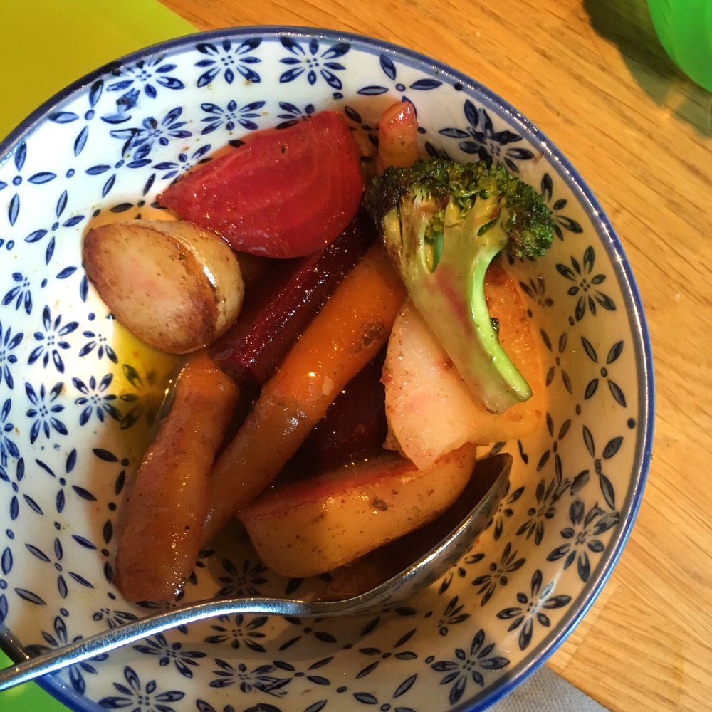Acorn Vegetarian Kitchen - Seasonal vegetables (mid-Aug; they said may change daily): potatoes, broccoli, carrots, beetroot - Vegetarian Near Me - Bath, BAS Acorn Vegetarian Kitchen - Seasonal vegetables (mid-Aug; they said may change daily): potatoes, broccoli, carrots, beetroot - Vegetarian Near Me - Bath, BAS