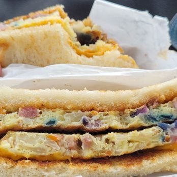 Coffee Cup - Their new breakfast sandwich with ham, veggies, and egg on sourdough. - Coffee & Tea Near Me - Portland, Oregon Coffee Cup - Their new breakfast sandwich with ham, veggies, and egg on sourdough. - Coffee & Tea Near Me - Portland, Oregon