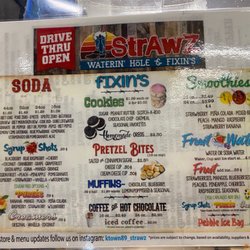 Strawz Waterin’ Hole & Fixin’s - Menu