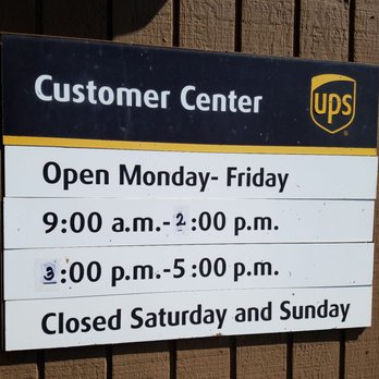 UPS Customer Center - New Business Hours as of 3-26-2019 Note: They are closed between 2:00 PM to 3:00 PM for lunch. This location is closed on Saturday & Sunday. - Shipping Centers Near Me - Paia, Hawaii