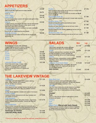 Menu photo 1 The Lakeview Bewdley, ON Menu photo 1 The Lakeview Bewdley, ON