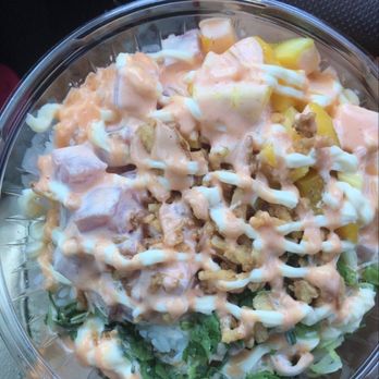 Poketastic - 2 Proteins Seaweed Salad Mango Tuna Poke(raw) Cilantro  Fried Onions - Poke Near Me - Chesapeake, Virginia