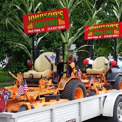 Johnson's Lawn Care - Johnson's Lawn Care float at the West Point Sweet Corn Festival parade.