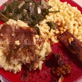 The Wayside Cafe - The rib plate- so good we ordered one to go for pops at home and had a FULL to go box of left overs! - Vegan Near Me - Olympia, Washington
