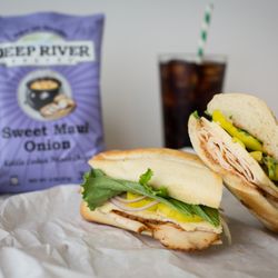 The Market at Ruckersville - Wahoo Nation: deli chicken, havarti, sweet n' spicy BBQ sauce, lettuce, banana peppers, French bread.