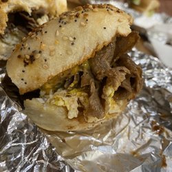 Downtown Bagel House - Steak and egg. Get the steak sauce.