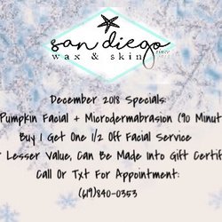 San Diego Wax And Skin - Holiday Specials 2018