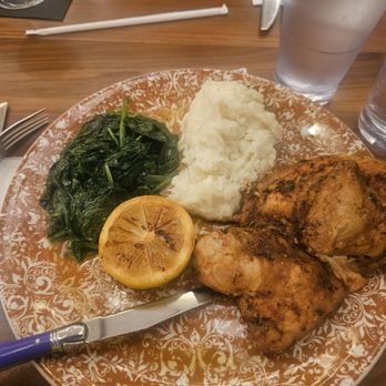 Around The Clock - Baked chicken with mashed potatoes & spinach - Diners Near Me - East Rutherford, New Jersey