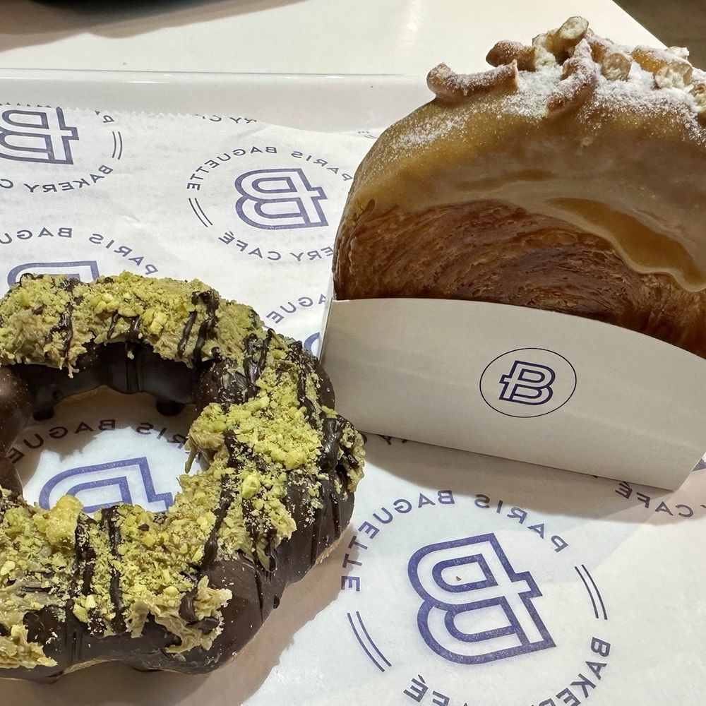 Paris Baguette - Dubai Chocolate Mochi Donut & Salted Caramel Pretzel Supreme Croissant. YUMM! ( ^_^)b - Coffee & Tea Near Me - West Covina, California Paris Baguette - Dubai Chocolate Mochi Donut & Salted Caramel Pretzel Supreme Croissant. YUMM! ( ^_^)b - Coffee & Tea Near Me - West Covina, California