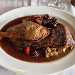 Euphemia Haye Restaurant & The Haye Loft - Crispy duck with berry sauce