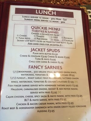 Menu photo 3 The Red Lion Birmingham, XWM Menu photo 3 The Red Lion Birmingham, XWM