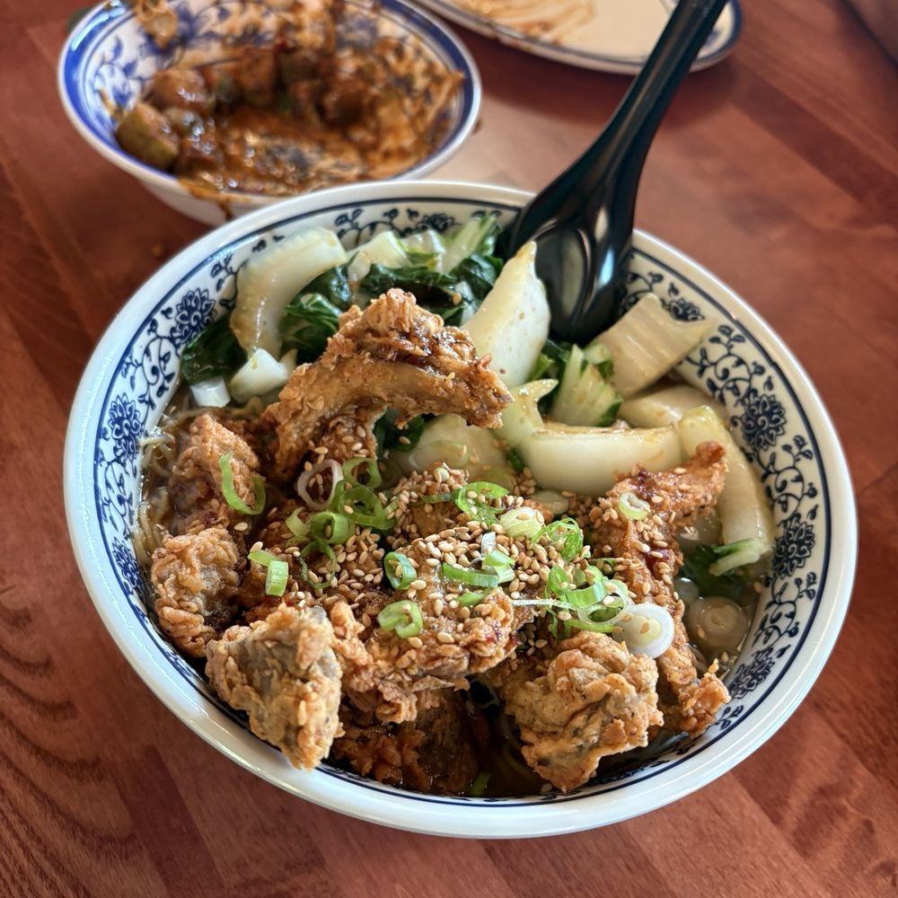 King BBQ - Noodle soup with fried veggies - Barbeque Near Me - North Charleston, South Carolina