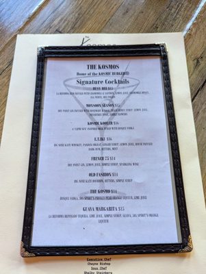 Menu photo 6 The Kosmos Albuquerque, NM