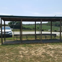 Morristown Dog Park At Jaycee Field - The old benches and bleachers are still there and make perfect sitting areas!