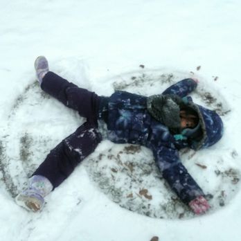 Schiller Woods - Snow angel fun - Parks Near Me - Chicago, Illinois