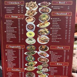 Sincerity Chicken - Recent menu with prices