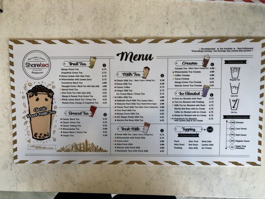 Menu photo 7 Sharetea Arcadia, CA
