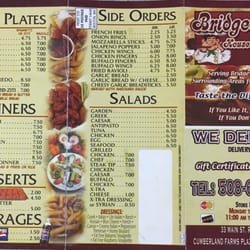 Bridgewater House of Pizza - This might be a lil outdated as far as prices, but at least you can get an idea of what they have to offer.