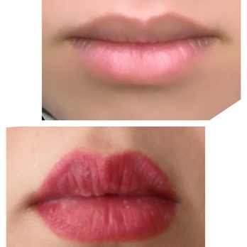 Everyday Beauty by Nice Stacey - Before and after lip blush - Permanent Makeup Near Me - San Gabriel , California