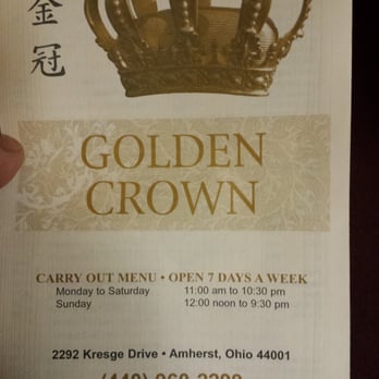 Golden Crown Amherst Chinese Restaurant - The menu - Chinese Near Me - Amherst, Ohio Golden Crown Amherst Chinese Restaurant - The menu - Chinese Near Me - Amherst, Ohio