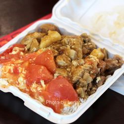 Uncle Luoyang - $13 combination: Tomato and Egg, Red Braised Pork Ribs, Chicken and Potato