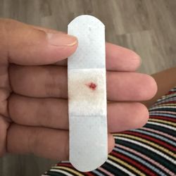 Lemon Grove Family Health Center - Bandaid used to cover one injection. I understand it's normal to bleed a little but this was a lot compared to past times.