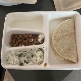 Chicken taco kids meal.... No chicken?!