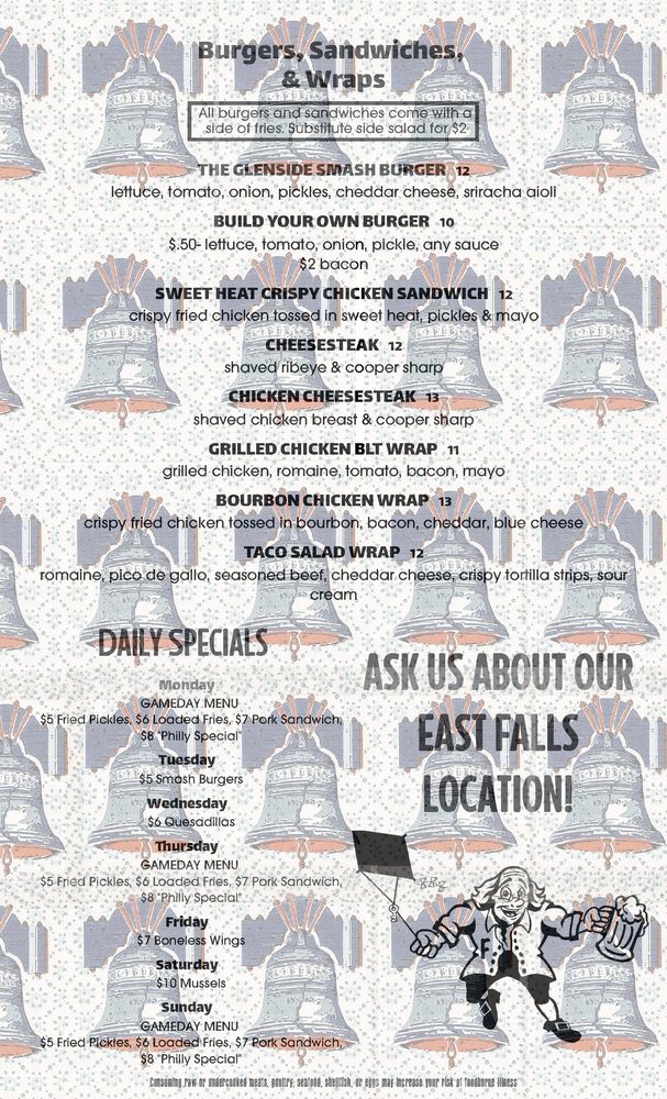 FRANKLIN’S GLENSIDE Updated September 2024 106 S Easton Rd