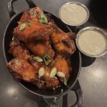 Burdock + Bitters - Jumbo Wings in Honey Chili sauce - Bars Near Me - Omaha, Nebraska