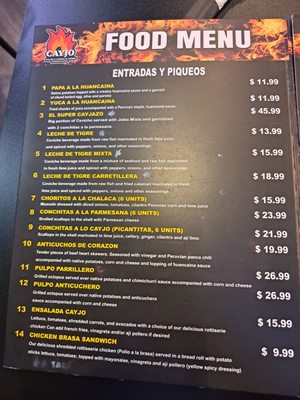 Menu photo 1 Cayjo Peruvian Cuisine Orlando, FL Menu photo 1 Cayjo Peruvian Cuisine Orlando, FL