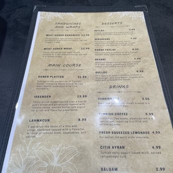 CITIR Turkish Doner Kebab - Menu - Turkish Near Me - Boca Raton, Florida