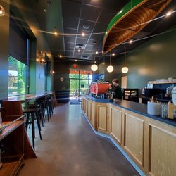 Johnny Coffee - Point of view inside coffee shop from the back