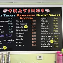 Fresas Mexican Ice Cream - Menu