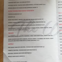 Window Corner Cafe - Menu page 1