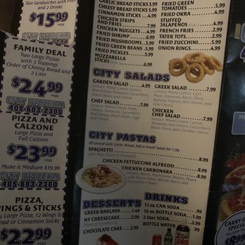 City Pizzeria - Menu - Burgers Near Me - Oklahoma City, Oklahoma